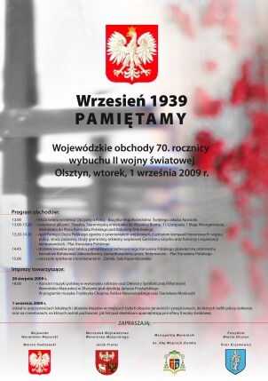 70. rocznica wybuchu II wojny światowej w województwie