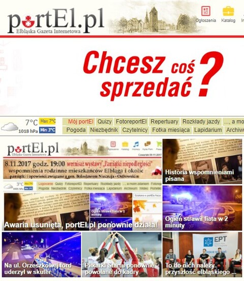 Awaria usunięta, portEl.pl ponownie działa!
