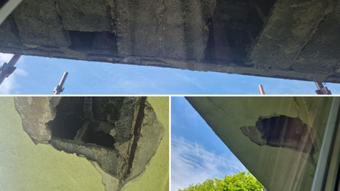Balkon się sypał, spółdzielnia po naprawie uspokaja
