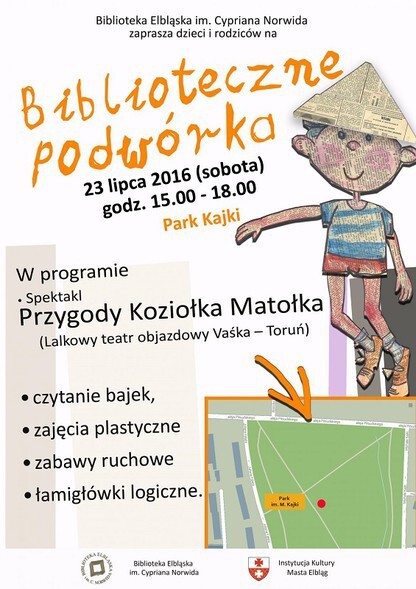 „Biblioteczne podwórko” w Parku Kajki