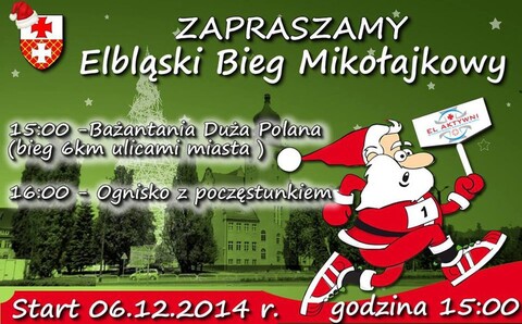 Bieg Mikołajkowy ulicami Elbląga