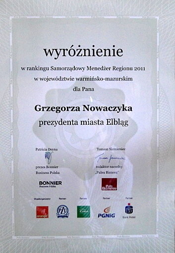 Wyróżnienie dla Elbląga