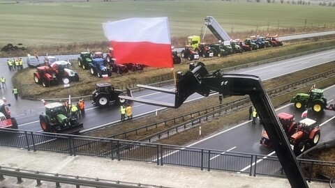 Blokada w Nowym Dworze Gdańskim. Uwaga na objazdy