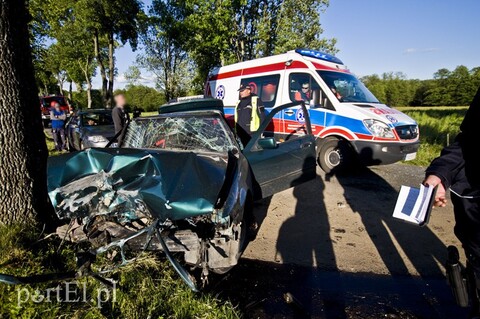 Bmw uderzyło w drzewo, kierowca w szpitalu