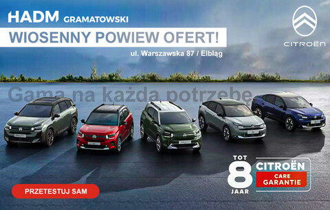 Citroën HADM Gramatowski w Elblągu - jakość obsługi, która przekłada się na przyjemność z jazdy