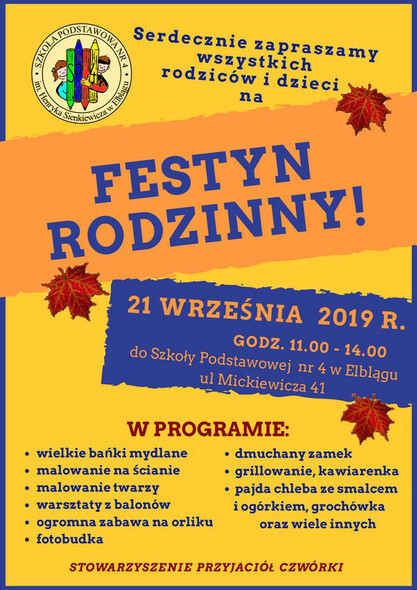 Czwórka zaprasza na festyn