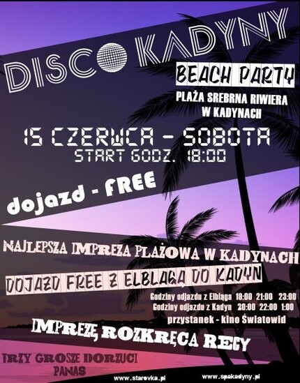 Disco Kadyny Beach Party