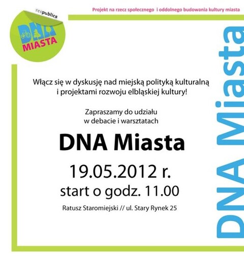 „DNA Miasta” już jutro!