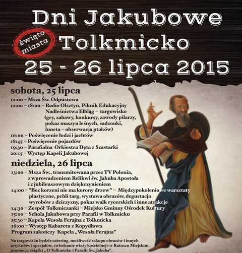 Dni Jakubowe i warsztaty artystyczne w Tolkmicku