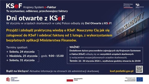 Dni otwarte KSeF w urzędach skarbowych