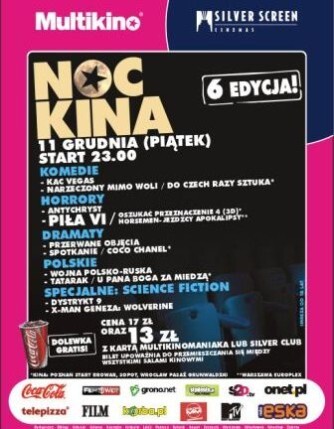 Dodatkowe zaproszenia na Noc Kina