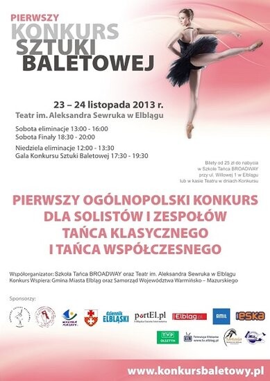 Elbląg gospodarzem Konkursu Sztuki Baletowej