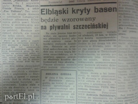 Elbląski kryty basen będzie wzorowany na pływalni szczecińskiej