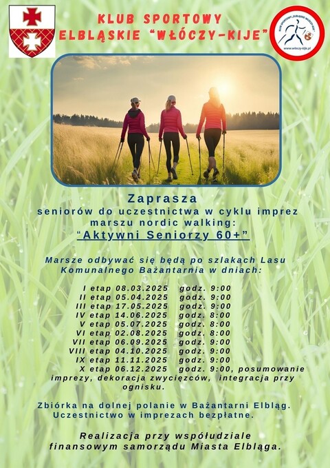 Elbląskie Włóczy-Kije zapraszają na wspólne maszerowanie