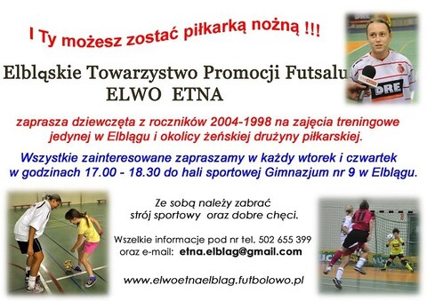 Elwo Etna zaprasza na treningi