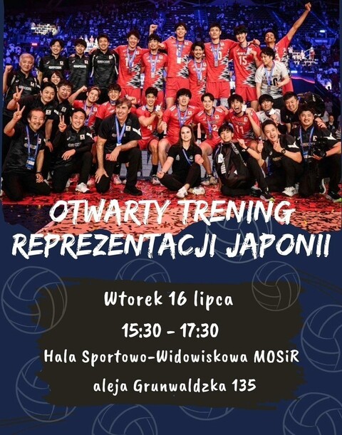 Otwarty trening reprezentacji Japonii w siatkówce