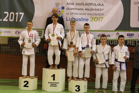 Gracjan Szleja na podium (judo) 