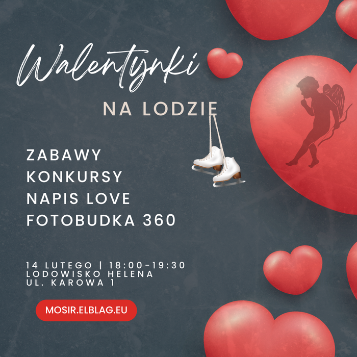 Walentynkowa zabawa na lodowisku