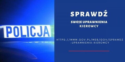 Sprawdź uprawnienia kierowcy na stronie gov.pl