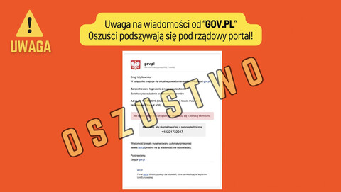 Uwaga: oszustwo na rządowy portal