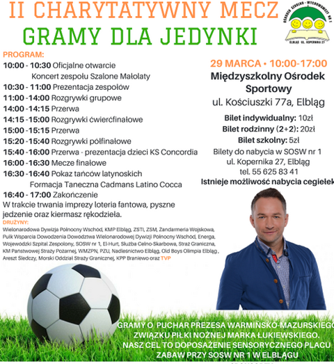 II Charytatywny turniej piłki nożnej „Gramy dla Jedynki”
