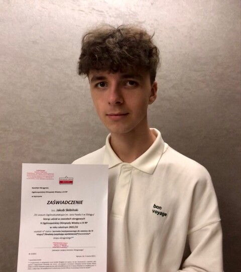 Jakub Skibiński pierwszy w województwie