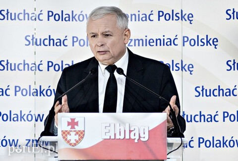 Jarosław Kaczyński w czwartek w Elblągu