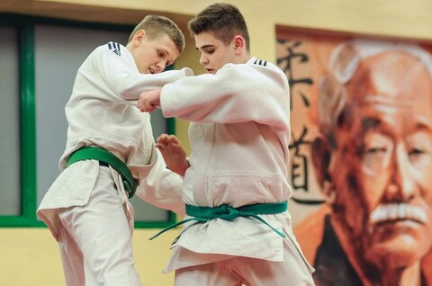 Judocy Truso na podium