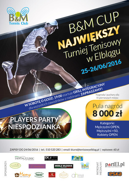 Już weekend największy turniej tenisowy w Elblągu