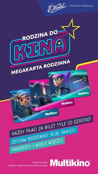 Karta Rodzina do Kina - nowość w ofercie Multikina