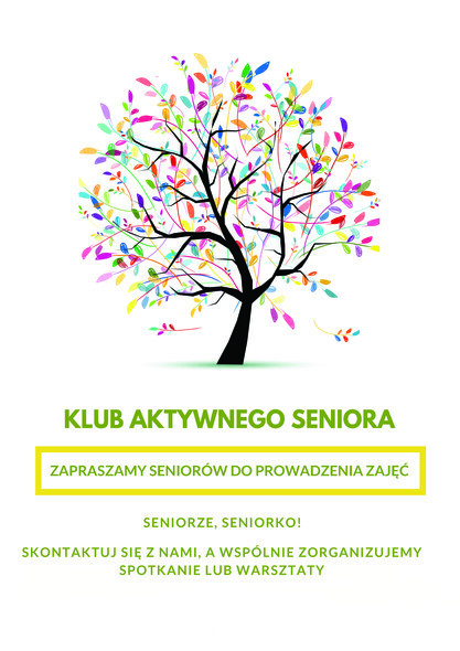 Klub Aktywnego Seniora szuka chętnych do prowadzenia zajęć