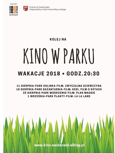 Kolej na kino w parku
