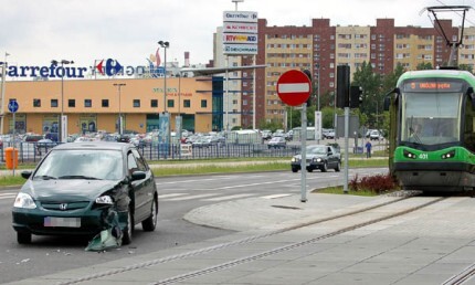 Kolizja z tramwajem