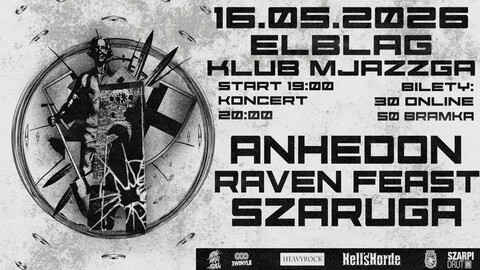 Koncert Anhedon, Raven Feast i Szaruga