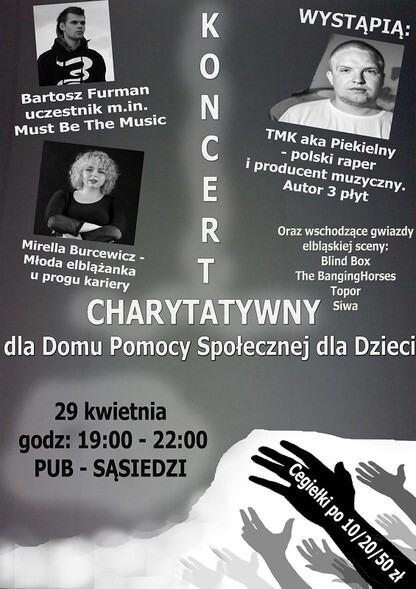 Koncert charytatywny u Sąsiadów