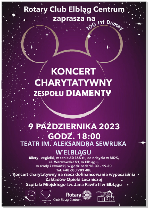 Koncert charytatywny zespołu Diamenty