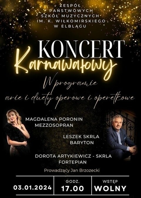 Koncert karnawałowy w szkole muzycznej