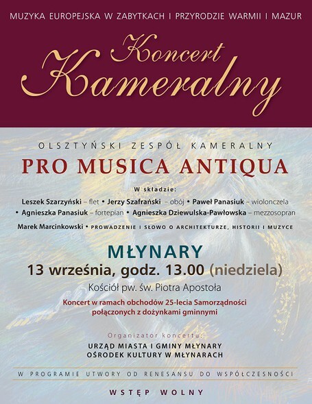 Koncert muzyki kameralnej w Młynarach