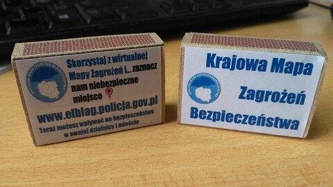 Krajowa Mapa Zagrożeń Bezpieczeństwa na zapałkach