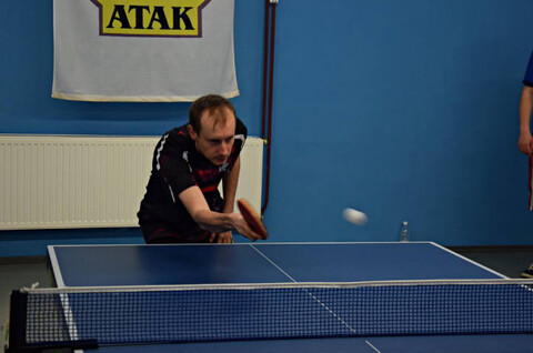 Krzysztof Wałdoch na podium (tenis stołowy) 