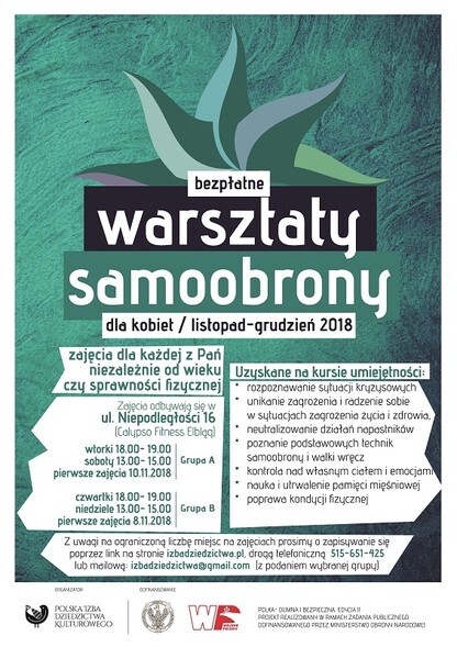Listopad i grudzień z samoobroną dla kobiet