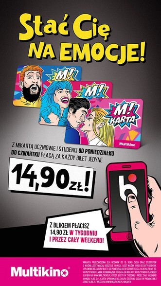 M!Kartą - nowa oferta Multikina dla uczniów i studentów