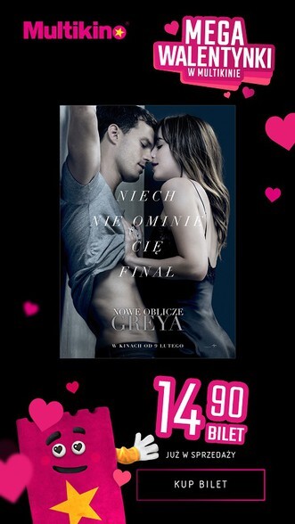Megawalentynki i wyjątkowe pokazy „Nowe oblicze Greya” w Multikinie