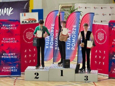 Michał Kamiński mistrzem Polski Juniorów w jeździe figurowej na rolkach