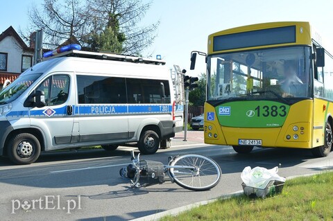 Miejski autobus potrącił rowerzystkę