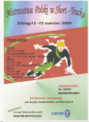 Mistrzostwa Polski w Elblągu (short track)