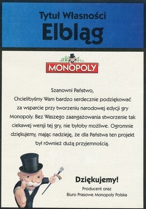 Monopoly gratuluje