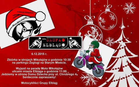 Moto Mikołaje pojadą po raz dziesiąty