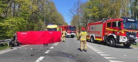 Motocyklista zginął na miejscu