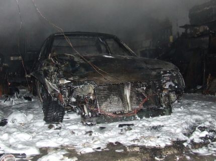Na Morszyńskiej spłonął garaż